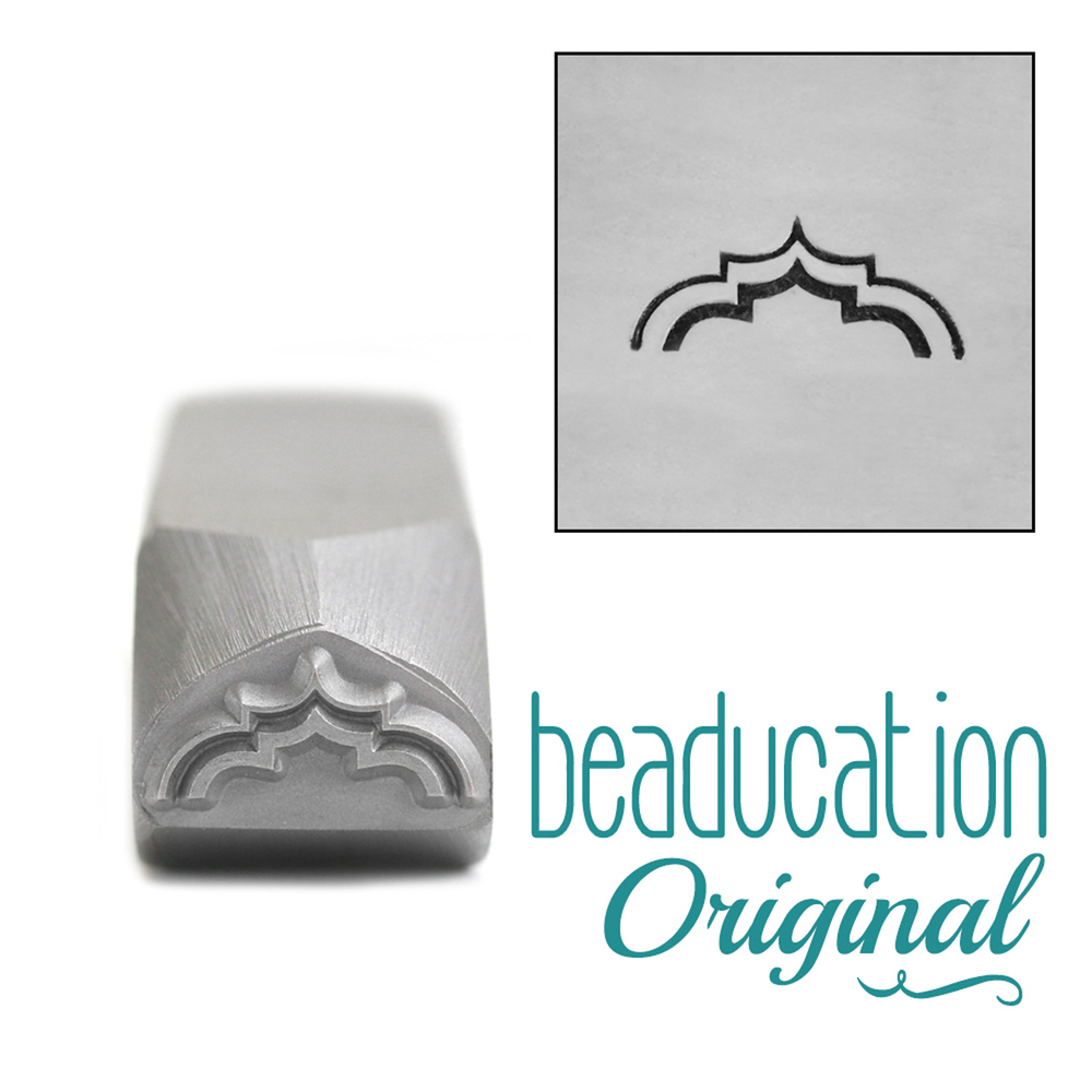 Metal Stamping Tools Wide Moroccan Arch Metal Design Stamp, 11mm - Beaducation Original